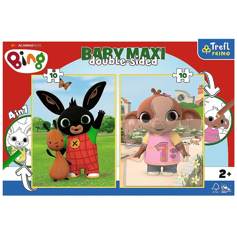 Пазли Trefl Кролик Друзі з дитинства Babymaxi 10+10 елементів - фото 6
