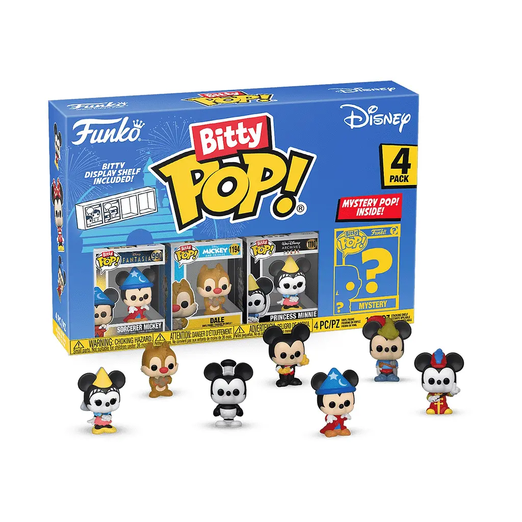 Набор подарочный Funko POP Bitty: Disney - Sorcerer Mickey 4pk det0018258 - фото 3