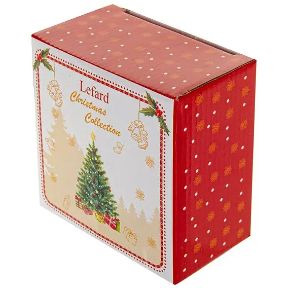 Салатник Lefard Christmas delight 13 см червоний з білим (985-123) - фото 3
