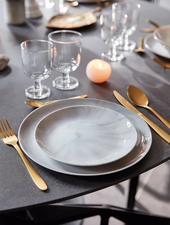 Тарілка десертна Luminarc Diwali Marble Granit 19 см (6582597) - фото 2