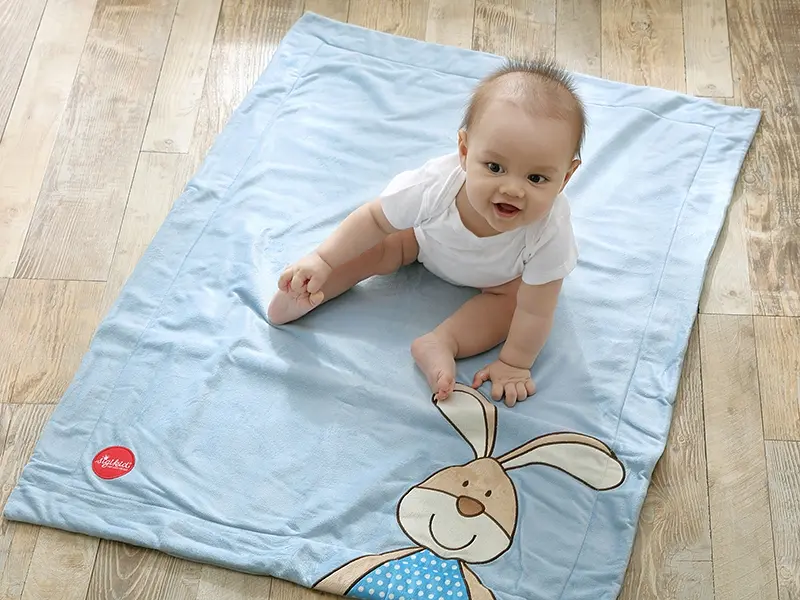 Ковдра Sigikid Semmel Bunny, дитяча, 75х100 см, блакитна (41555SK) - фото 5