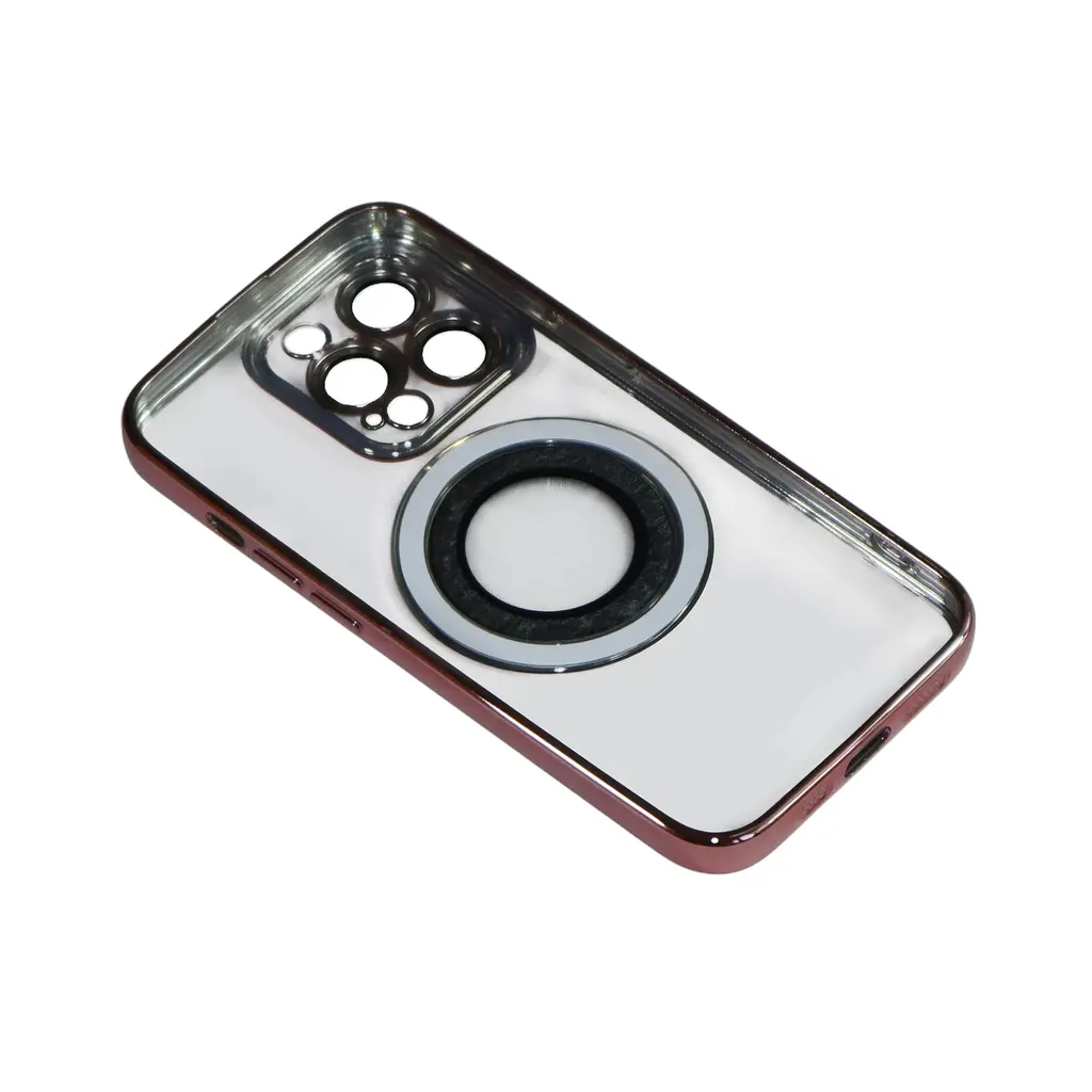 Магнитный чехол XON PhoneCase Magnetic для iPhone 13 Pro (PCMC1113300P 8239) Розовый/Прозрачный - фото 2