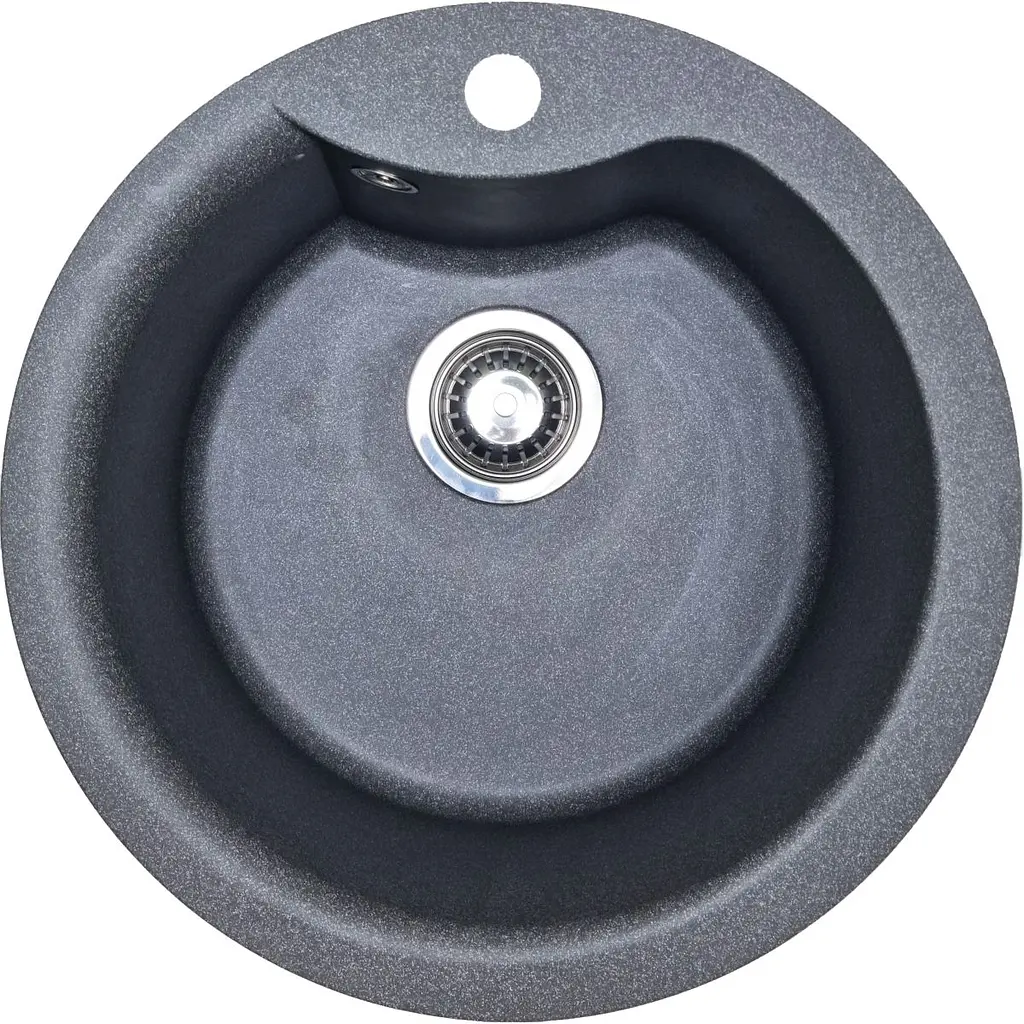 Кухонна мийка Adamant WAVE графіт d 485x210 мм, без крила d 48 - фото 3