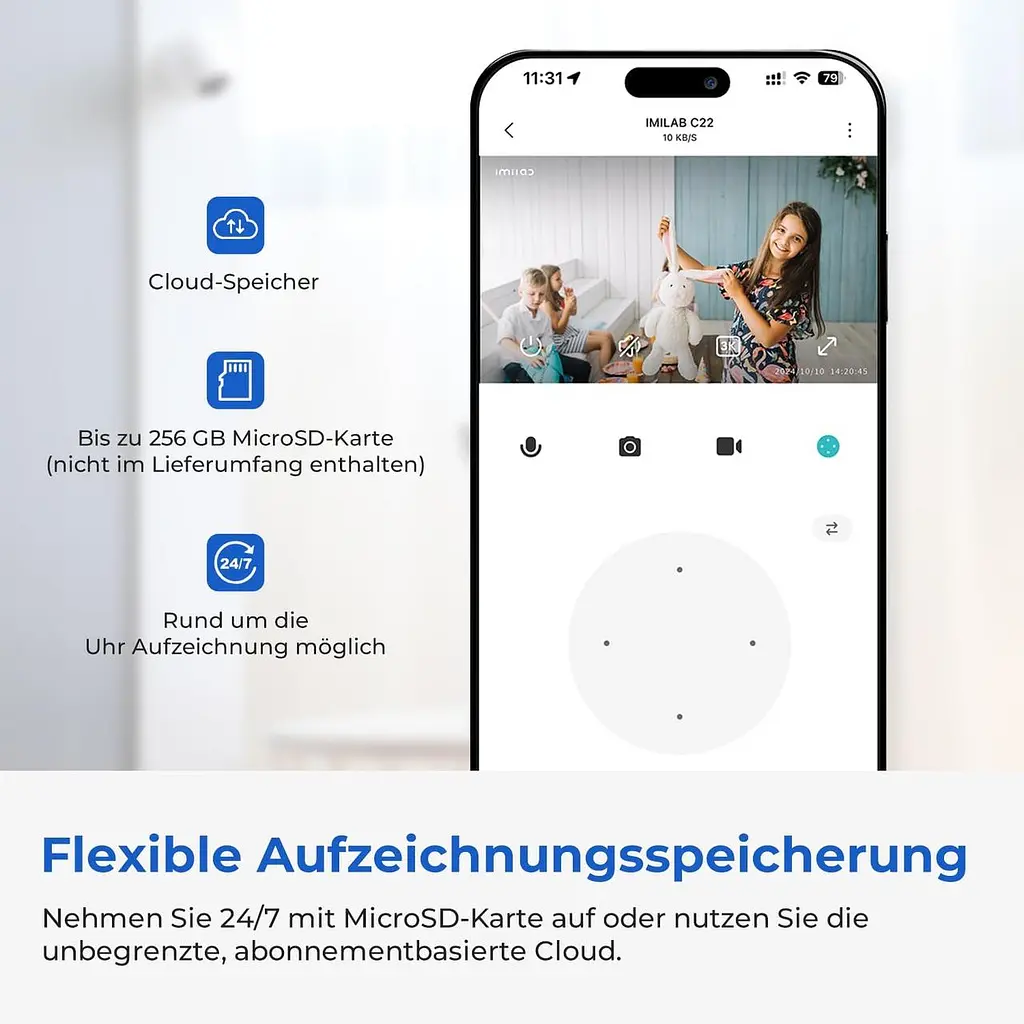 Wi-Fi камера IMILAB C22 2.5K з оглядом 360° - фото 3