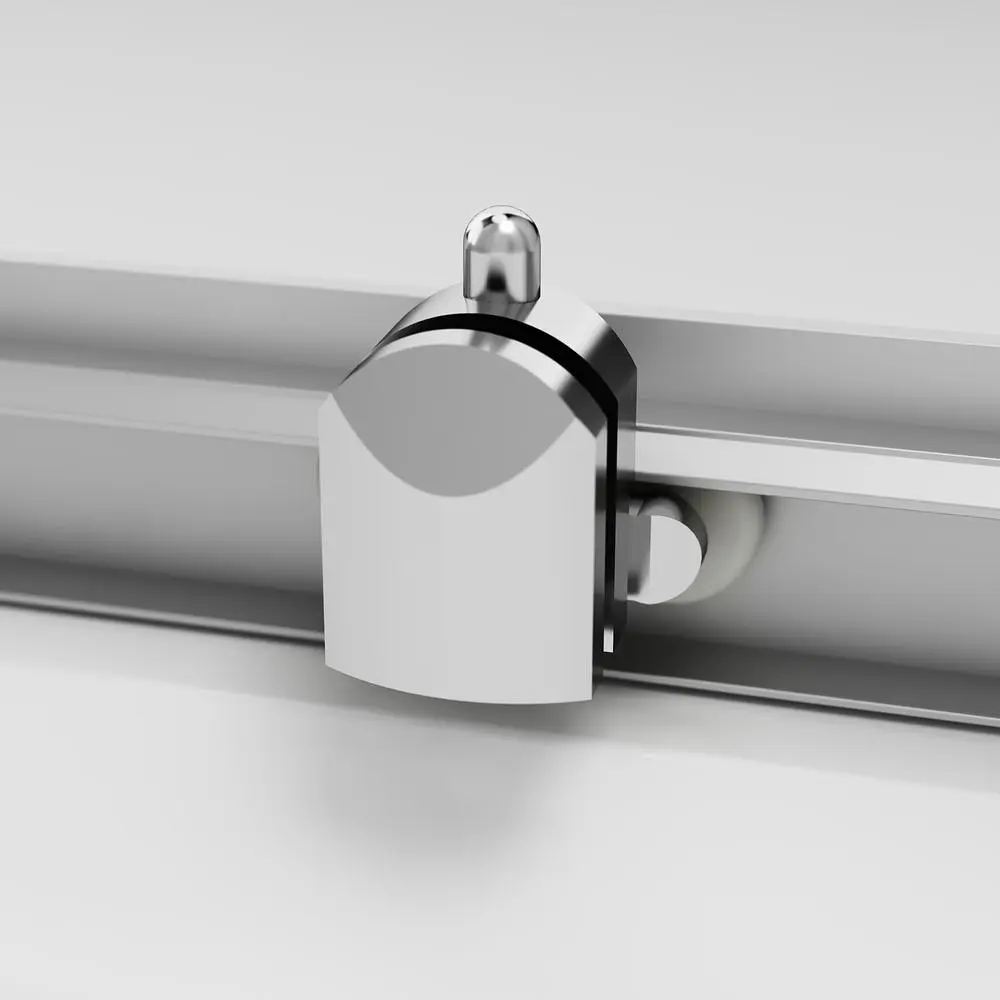 Душова кабіна Am.Pm Gem Square Slide 90x90 см без піддону хром матовий W90UG-403-090MT, Хром матовий, Універсальна, прозрачний, хром матовий - фото 8