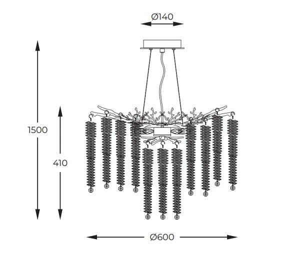 Подвесная люстра DIJON MD3720-1-EGN Zuma Line - фото 2