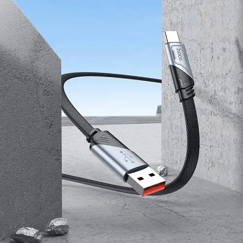 Кабель HOCO U119 Machine charging data cable Type-C 5A/1.2m чорний - фото 5