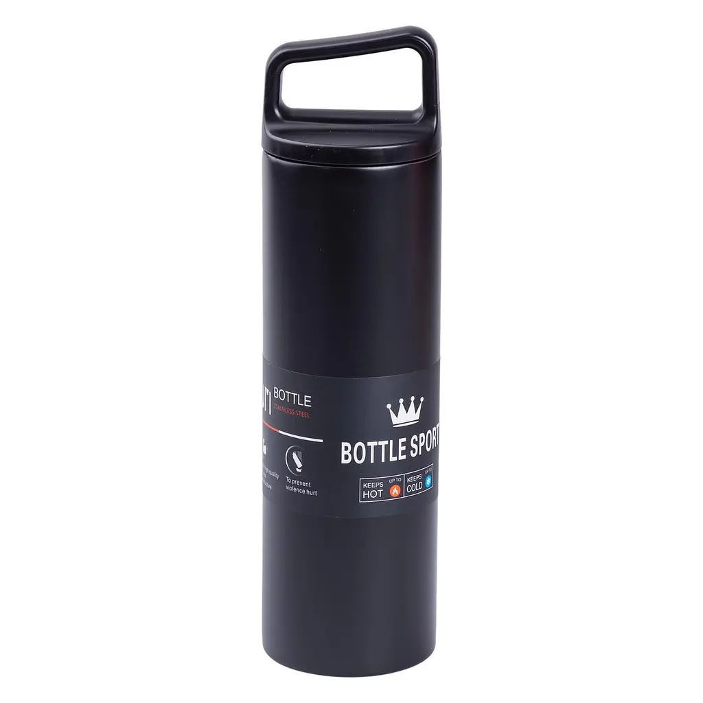 Термос Bottle Sport 500 мл з ручкою чорний Yiwu HPGM5009B - фото 4