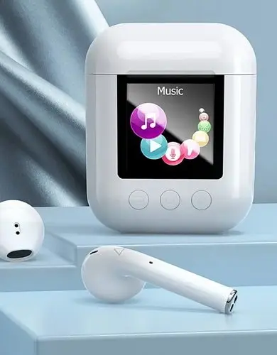 Беспроводные наушники Remax Digital Player TWS-19, BT5.0, IPX4, 50mAh, 700mAh, 3-4.5h, white - фото 4