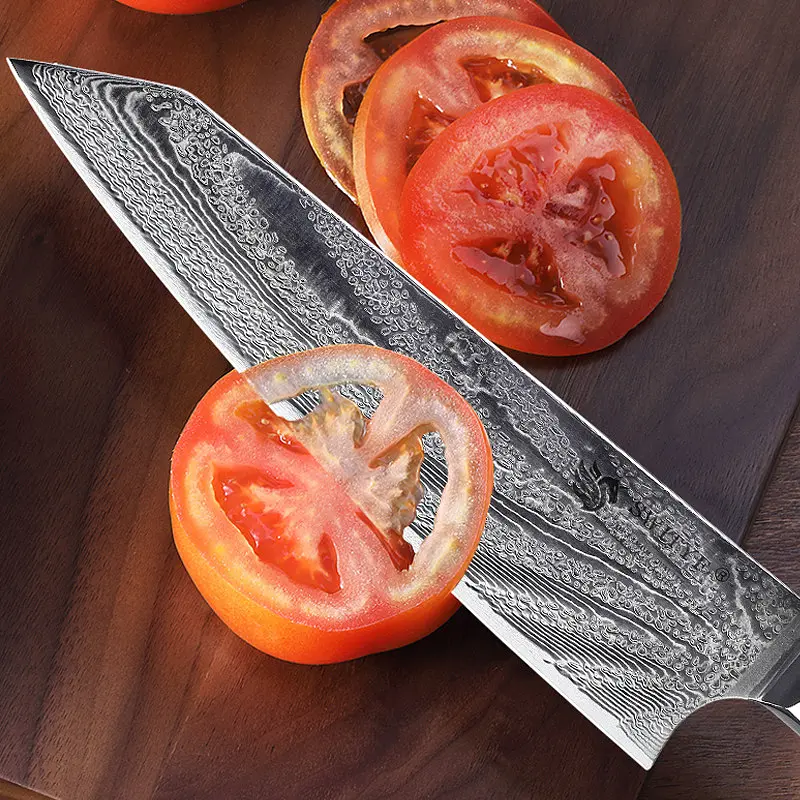 Ніж кухарський 20 см Damascus DK-AK 3001 AUS-10 дамаська сталь 73 шари - фото 3
