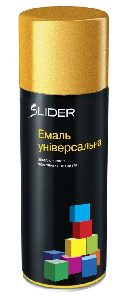 Фарба аерозольна емаль SLIDER золотиста 400мл
