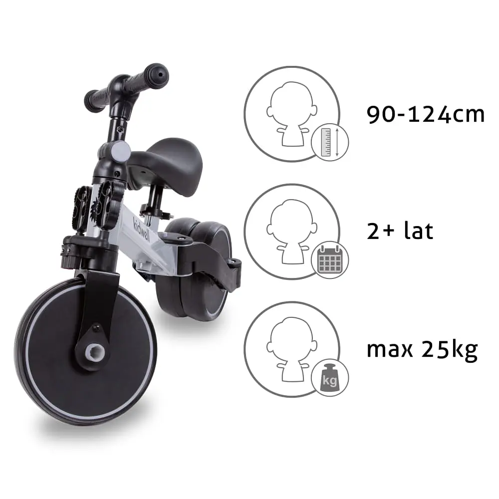 Біговел велосипед Kidwell 3 в 1 Pico Gray - фото 6