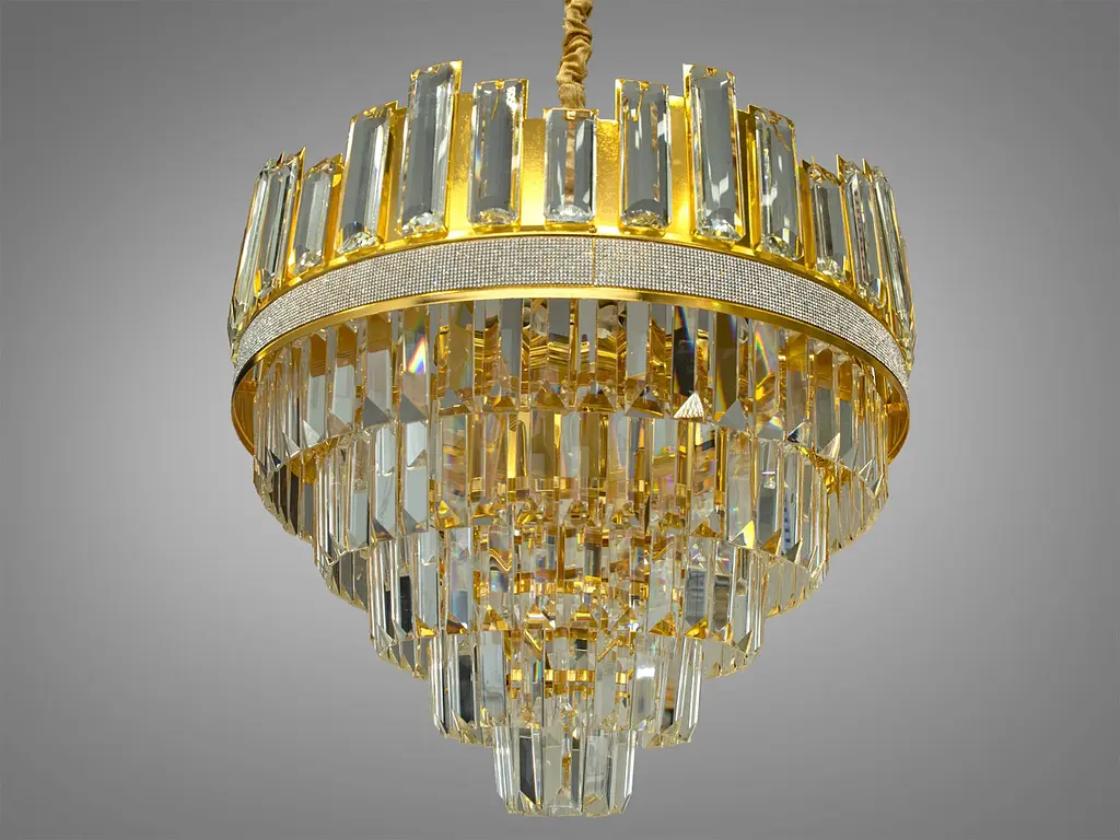 Сучасна кришталева люстра для залу спальні вітальні Diasha 201005-500G - фото 2