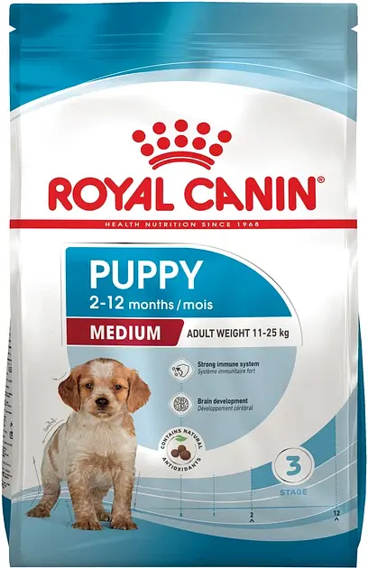 Сухий корм для цуценят середніх порід Royal Canin Medium Puppy до 12 місяців 1 кг