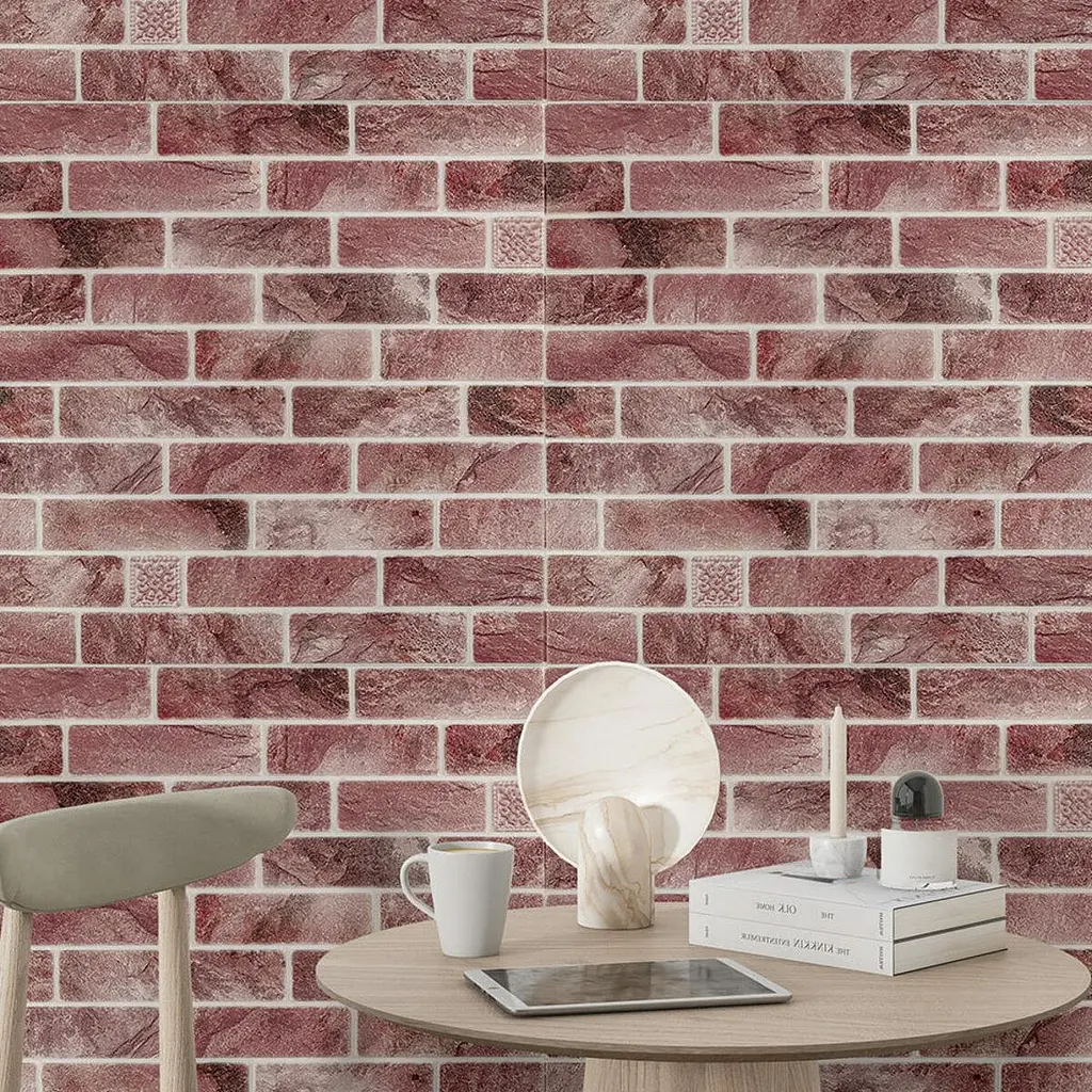 Панель стінова Sticker Wall 680х680х4мм Клінкер рожева глина SW-00002005 - фото 5