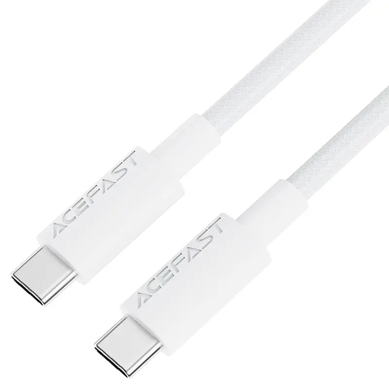 Дата кабель Acefast C18-03 Type-C to Type-C 60W (1.2m) White - фото 2