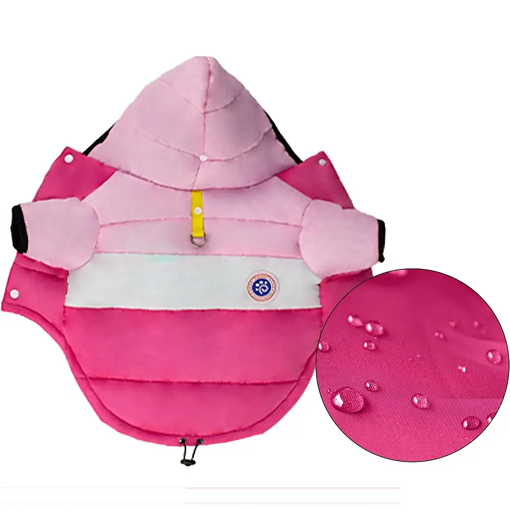 Куртка для собак и котов EcoToys Rose-Pink M розово-малиновая A: 29 см B: 43 см C: 29 см 6999 - фото 2