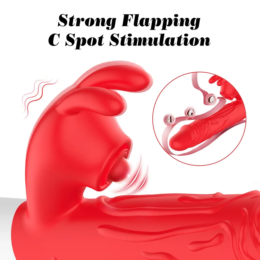 Вібратор B-Series Silicone Vibrator, силіконовий, 10 thrusting and7 Flapping Boss Series 63-00080 103506 - фото 4