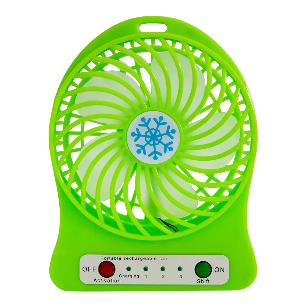 Мінівентилятор на батарейках Portable Fan XSFS-01 зелений мінівентилятор - фото 3