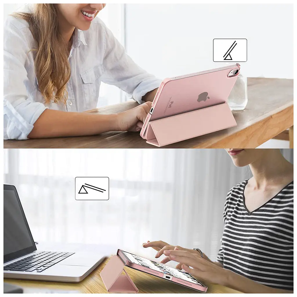 Чохол до планшета BeCover Tri Fold Hard Apple iPad Air 5 (2022) 10.9" Pink (709664) - фото 6