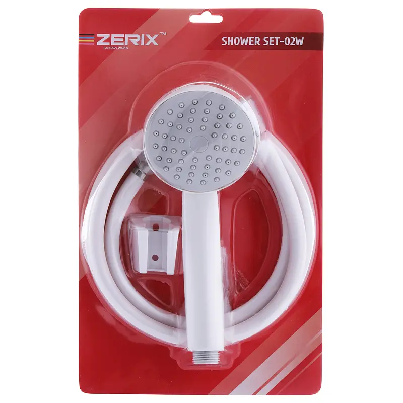 Душовий гарнітур Zerix білий Shower SET-02W ZX3096, Білий матовий - фото 2