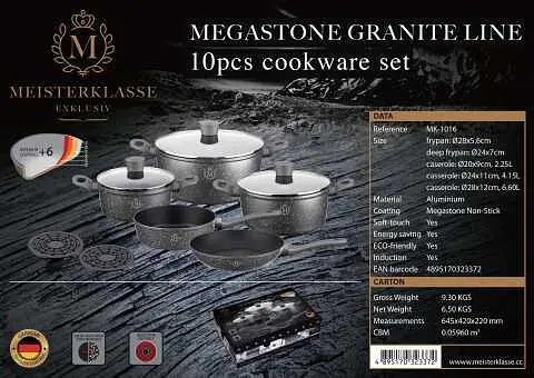Набір посуду Meisterklasse Granite Touch Line MK-1016 10 предметів - фото 8