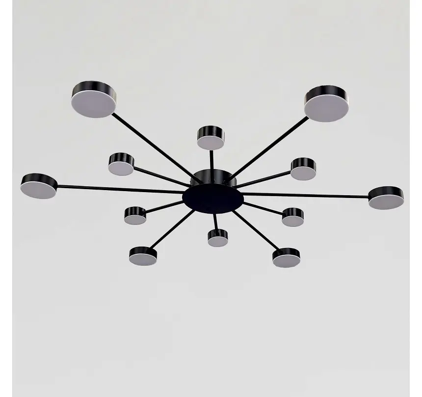 Світлодіодна люстра стельова Artlight 6473/12 з круглими плафонами, 74 Вт - фото 2