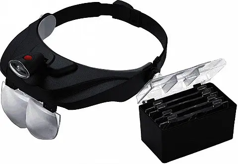 Бінокулярні монтажні окуляри Magnifier 81001-F лупа з підсвіткою - фото 2