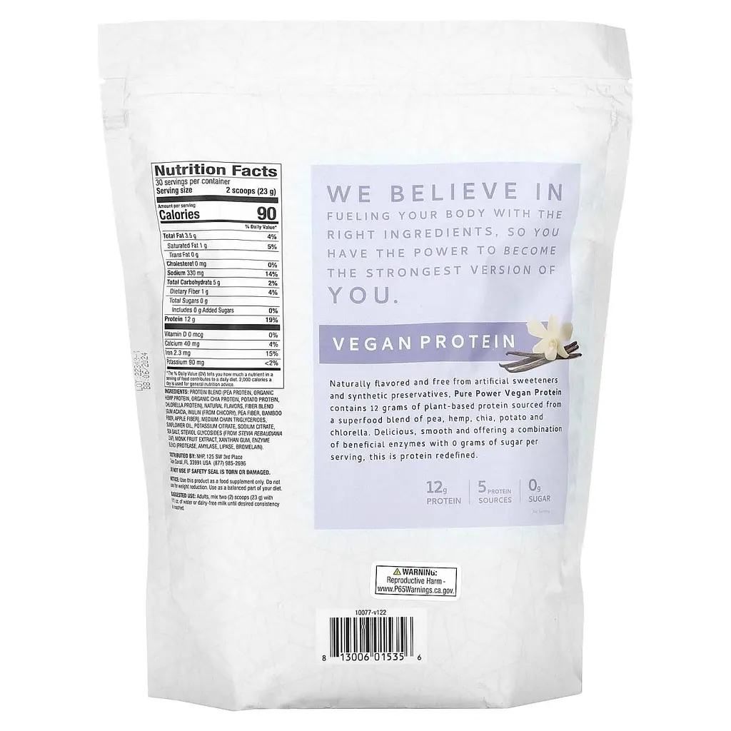 Веганський протеїн Dr. Mercola Vegan Protein 690 г ваніль - фото 2