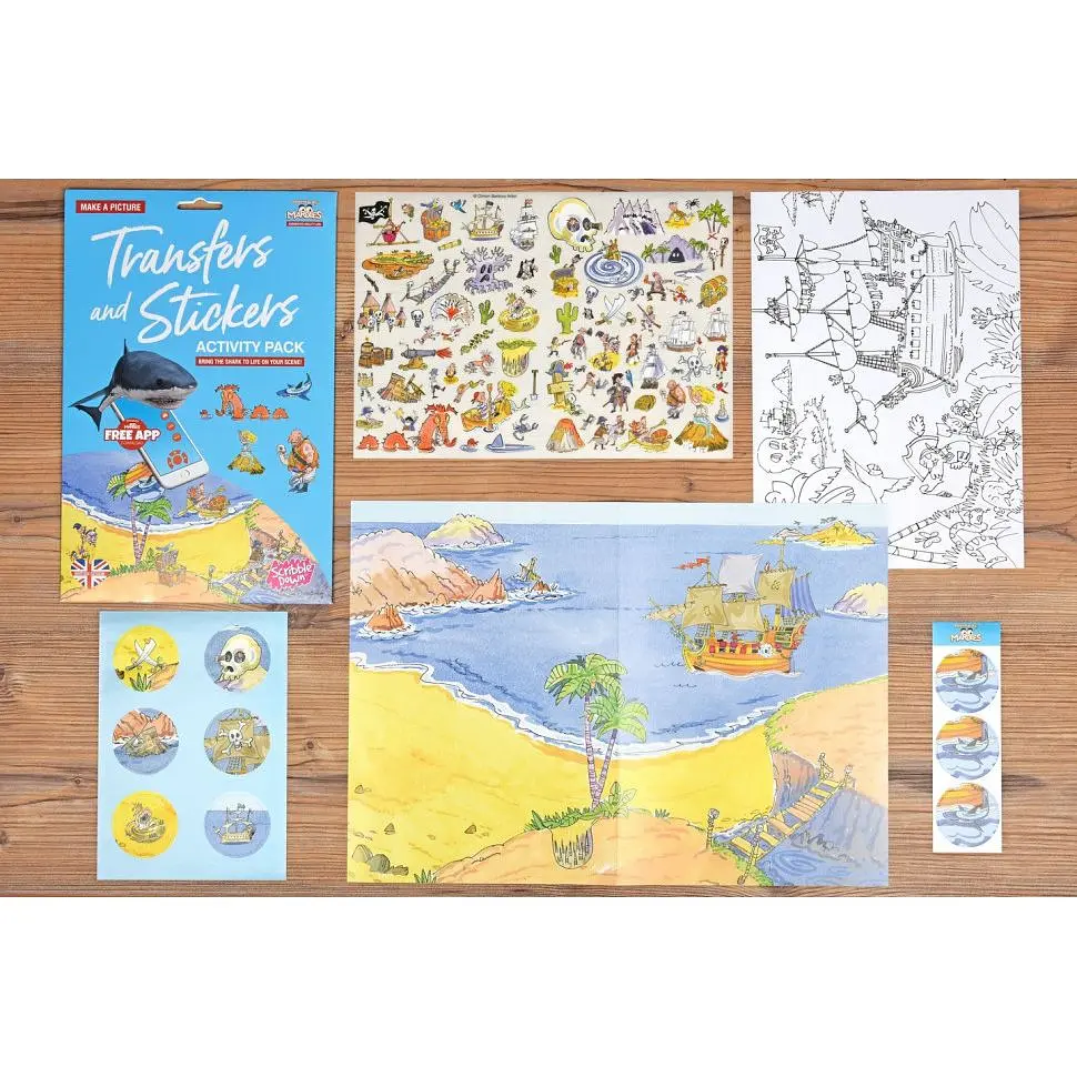 Набор переводных наклеек Scribble Down с онлайн приложением Остров пиратских сокровищ А4 SD/20 - фото 6