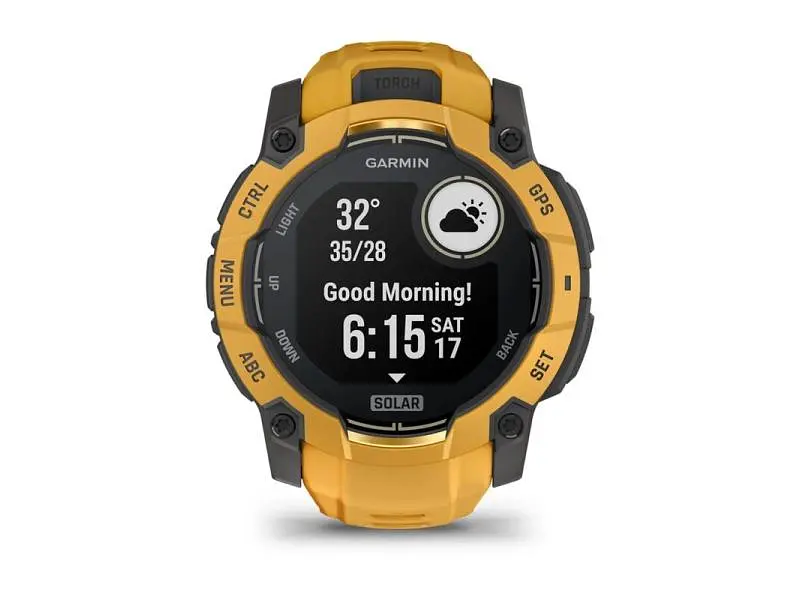 Смарт-годинник Garmin Instinct 3 50mm Solar Sunburst with Sunburst/Gray Band (010-02935-02/42) - фото 3