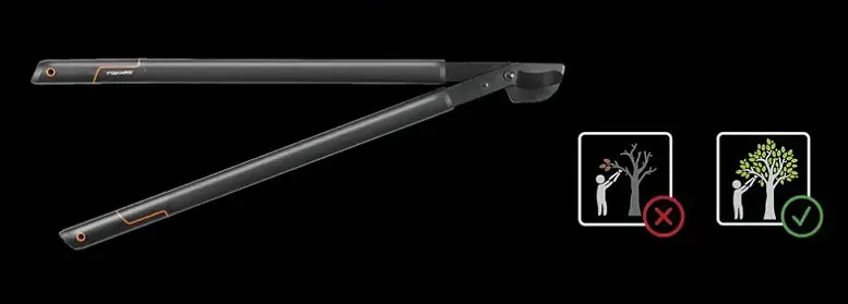 Великий площинний сучкоріз Fiskars з загнутими лезами SingleStep (L) L38 112460 (1001426) - фото 4