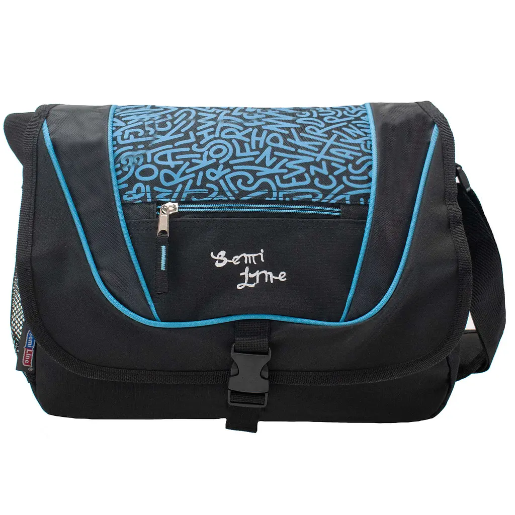 Сумка через плече Semi Line 9 Black/Blue (7156)
