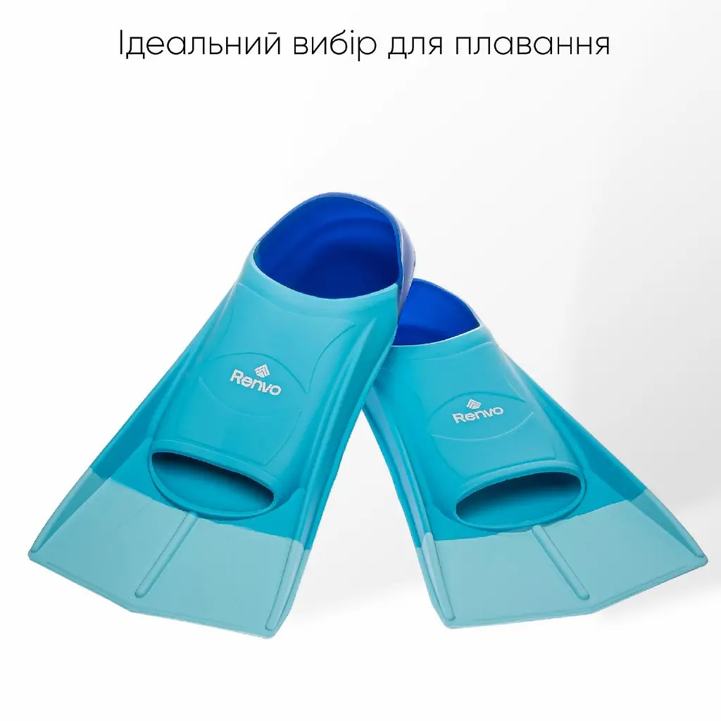 Короткі ласти для тренування в басейні Renvo Frio із закритою п'ятою різнокольоровий розмір 39-41 (SF100-06 39-41) - фото 8