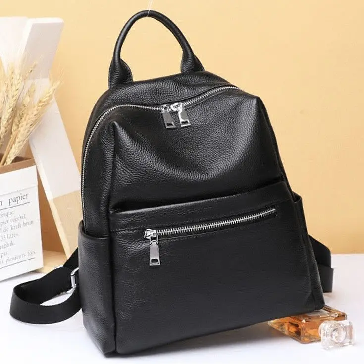 Жіночий шкіряний рюкзак жіноча трансформер 23941 Tiding Bag чорний - фото 4