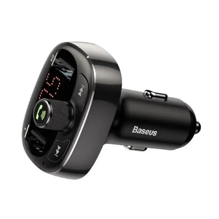 FM-трансмітер Baseus S-09 Overseas Edition 2xUSB Car FM Transmitter Cluster Чорний - фото 2