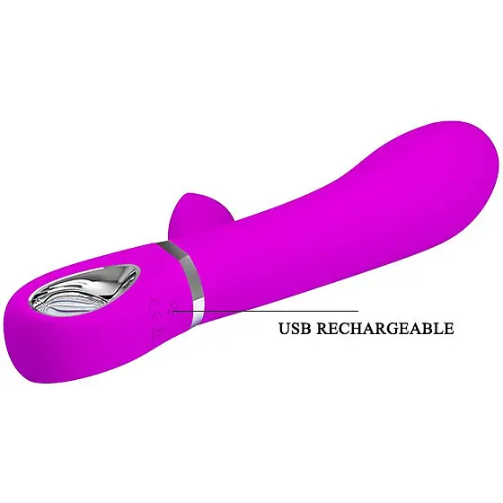Вібратор Pretty Love Thomas Vibrator із кліторальним стимулятором, 20.5х4 см фіолетовий - фото 3