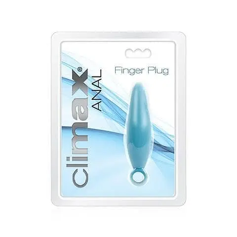 Анальний стимулятор Topco Sales Climax Anal Finger Plug, 8.8х2.5 см, блакитний - фото 3