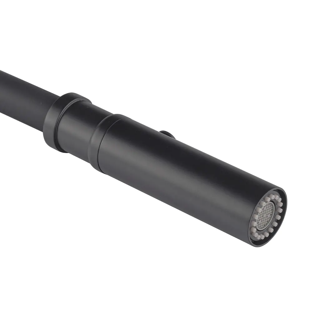 Смеситель для кухни Koer KI-70026-05 с черным силиконовым изливом KR5210 Черный матовый - фото 3