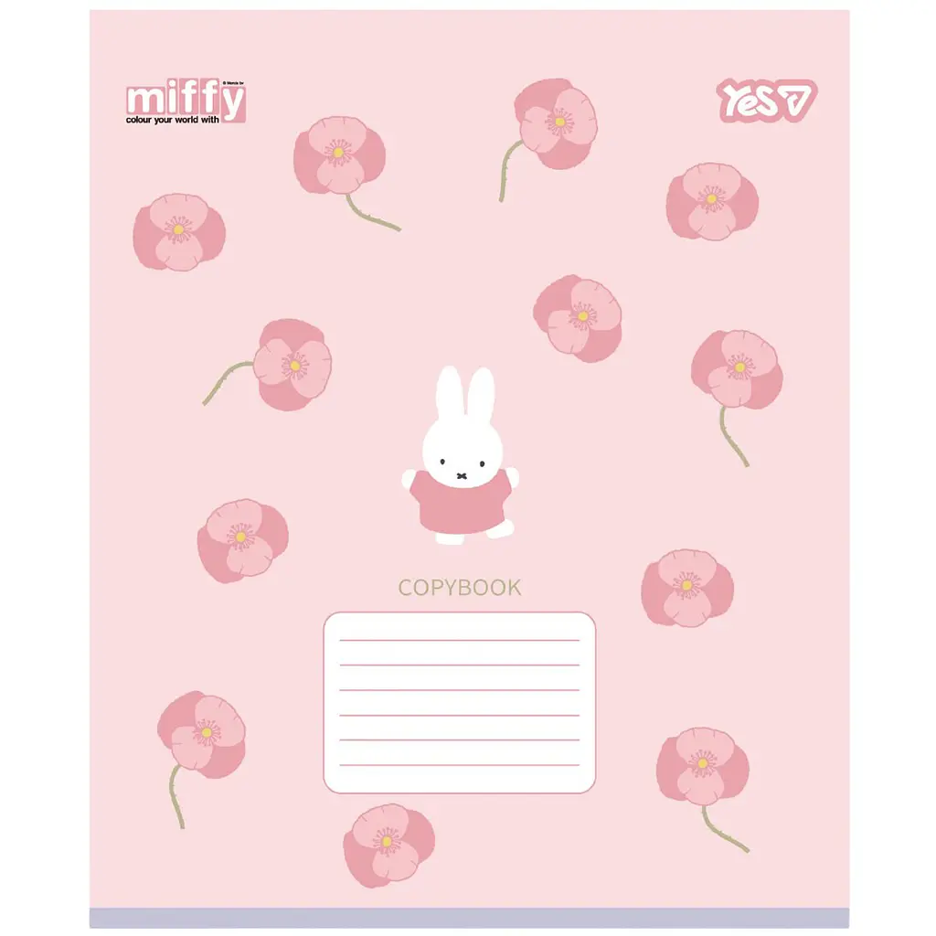 Набір зошитів Yes Miffy Flowers 12 аркушів у косу лінію 25 шт. (768710) - фото 3
