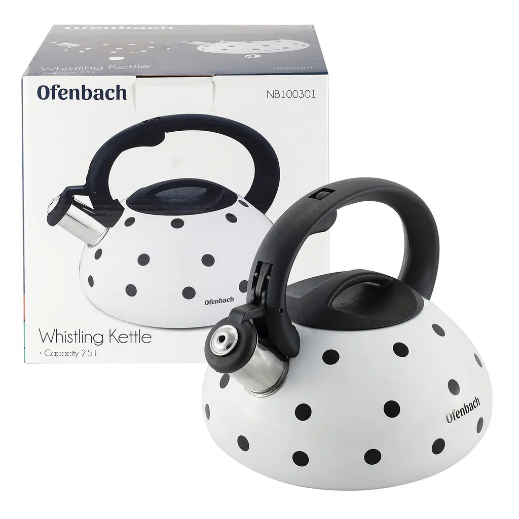 Чайник із свистком Ofenbach NB-100301WH 2.5 л білий - фото 10