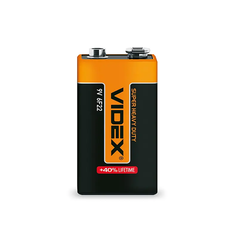Батарейка сольова Videx 6F22/9V (Крона) 1шт SHRINK VIDEX (22527-000) - фото 2