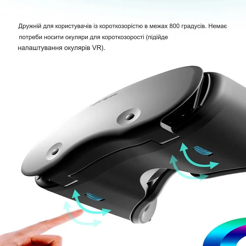 Окуляри шолом віртуальної реальності з аеромишкою VRG Pro X7 5-7" Black (451267028) - фото 4