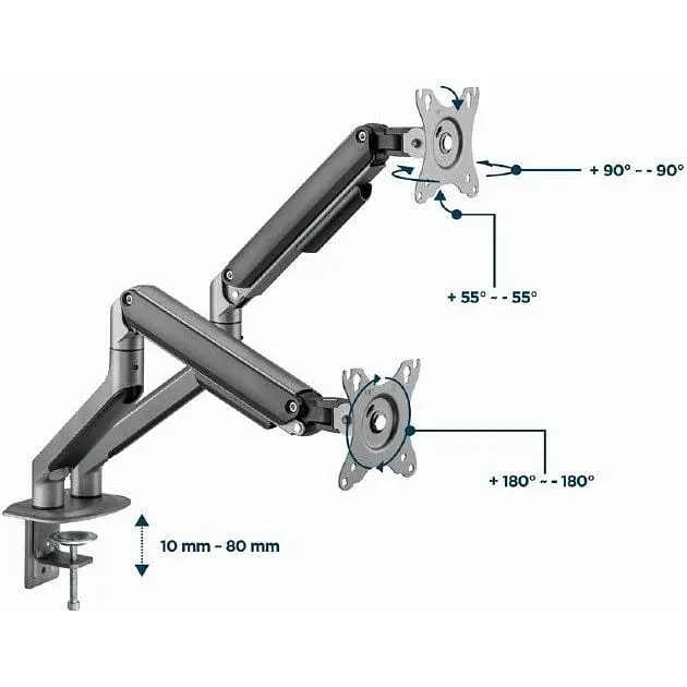 Кронштейн Gembird для 2-х мониторов 17"-32″ MA-DA2-05 - фото 10