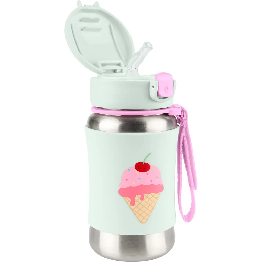 Пляшечка металева Skip Hop Spark Style Морозиво 385 мл м'ятна (9O285610) - фото 2
