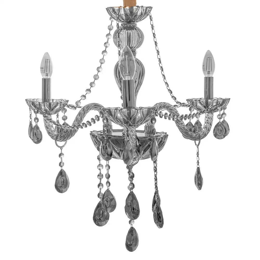 Люстра свеча Brille подвесная хрустальная E14 40W BK (BCL-688S/3) - фото 4