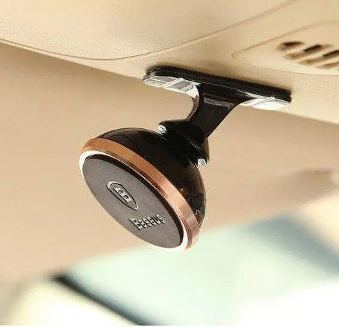 Автомобільний магнітний тримач Baseus Magnetic 360 (Paste type) Mount Holder Gold SUGENT-NT0V - фото 2