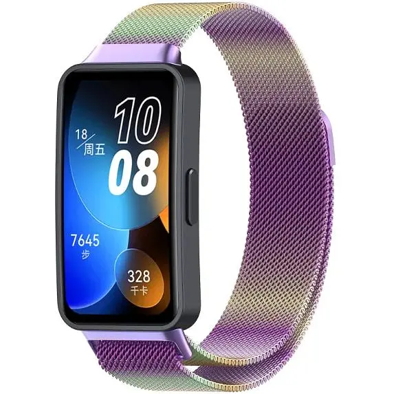 Ремешок DK CDK для Huawei Band 10 Metal Milanese Loop Magnetic (015813) (chameleon) - фото 2