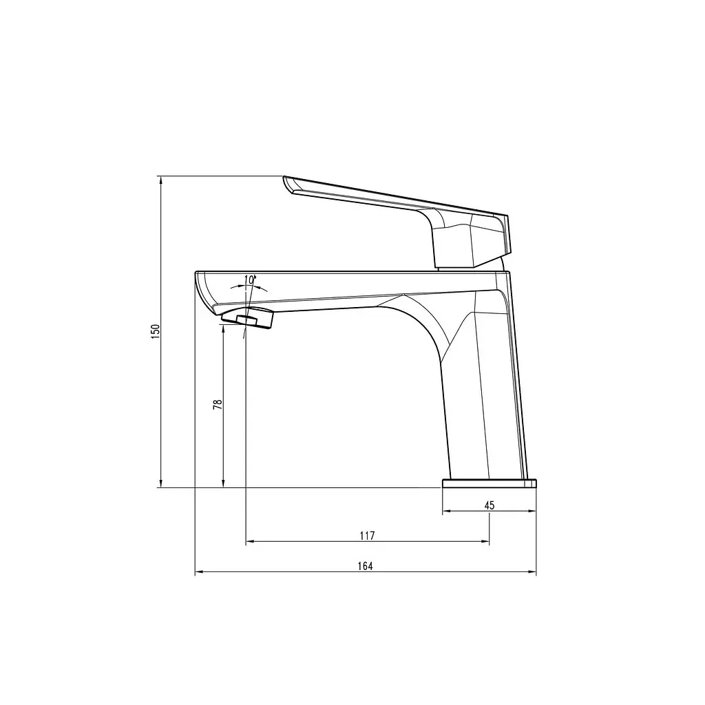 Змішувач для раковини TOPAZ LEXI TL-21201-H57-0 - фото 4