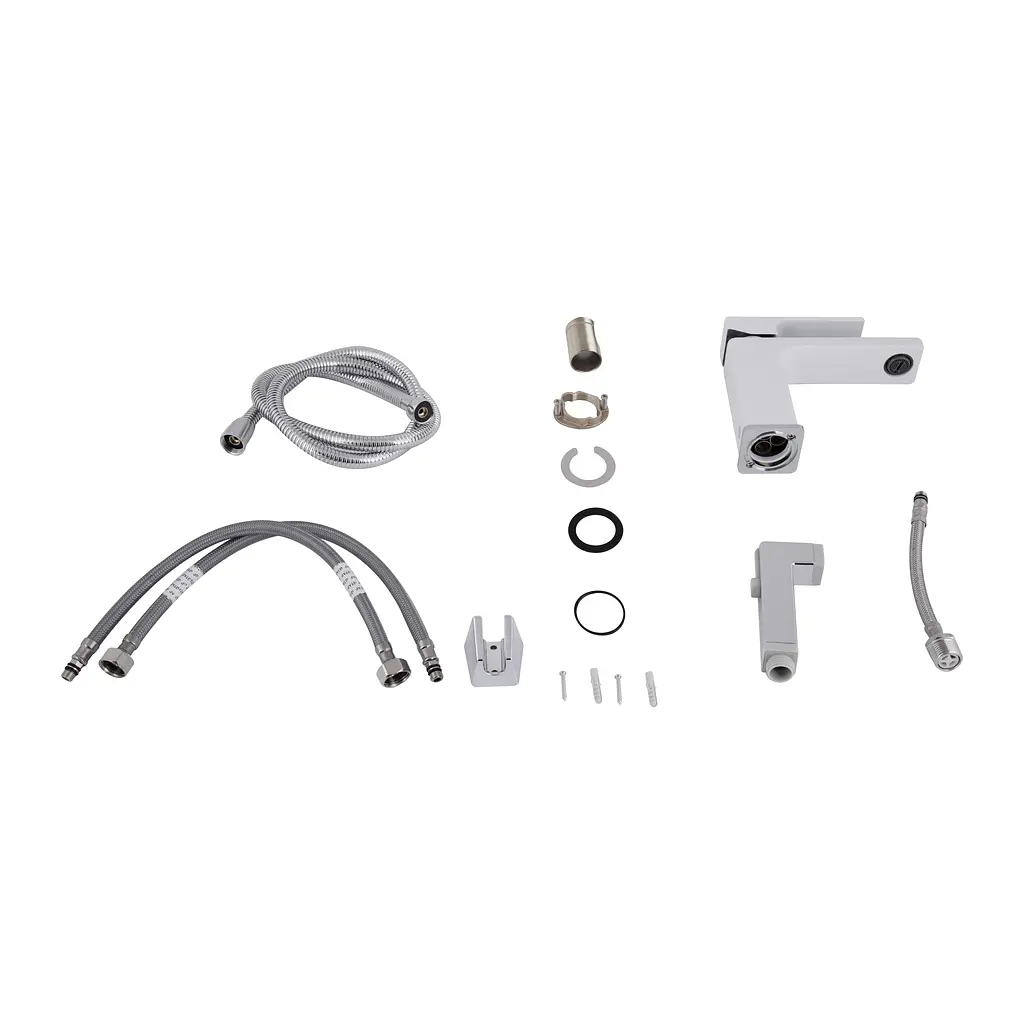 Змішувач для раковини Qtap Gemini (з гігієнічним душем) QTGEM272CRW45691 Chrome/White - фото 7